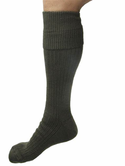 Italian Knee Length Wool Blend Socks- New